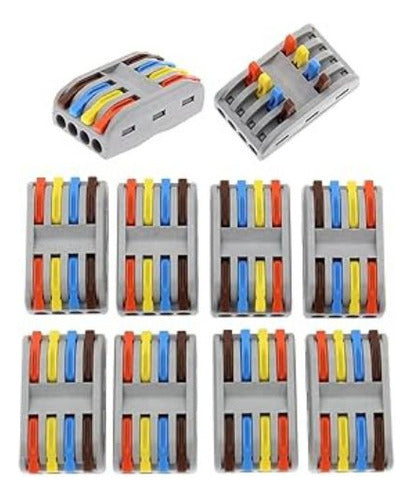 Pack 30 Conector Vago Empalme Rápido 4 Entradas 4 Salidas - Mi tienda