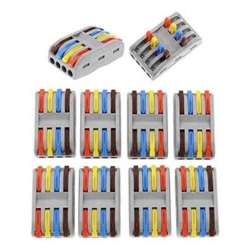 Pack 30 Conector Vago Empalme Rápido 4 Entradas 4 Salidas - Mi tienda