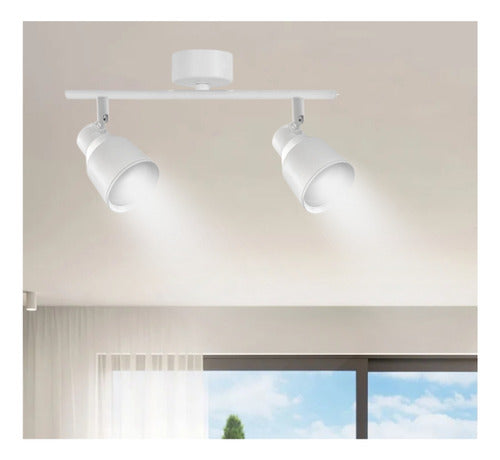 Aplique Foco Porta Ampolleta Doble Gu10 Moderno Dirigible - Deus Group