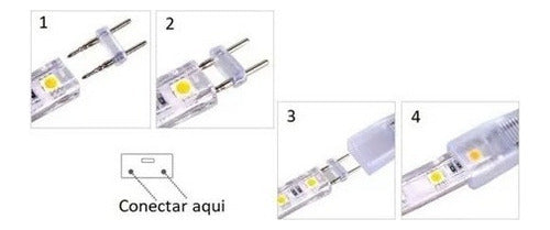 Conector Enchufe Cinta Led 220v 2835 Delgada Ip40 Deus Group