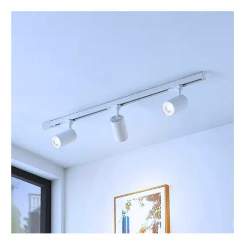 Foco Decorativo Lampara Riel Monofásico Porta Ampolleta 220v