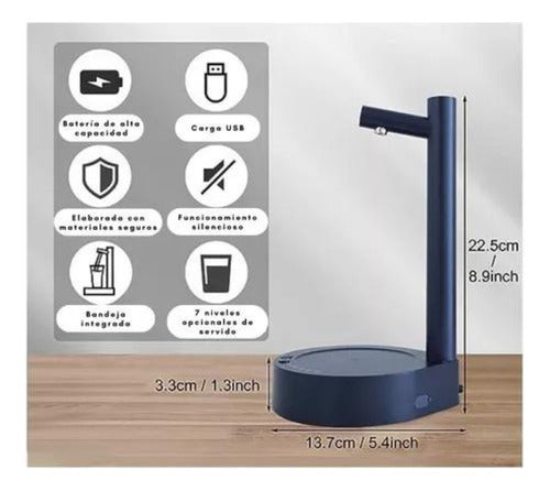 Dispensador De Agua Inteligente Elegante Usb Regulable Mesa