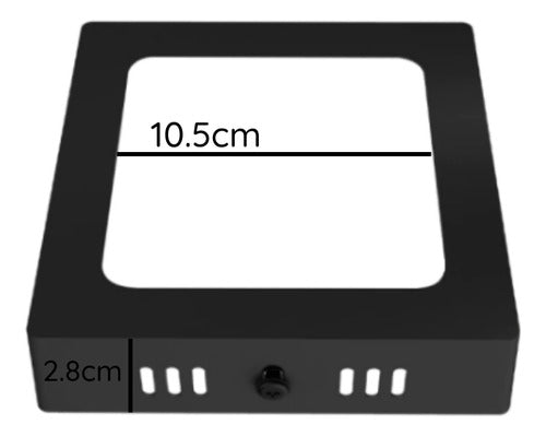 Pack 50 Panel Sobrepuesto Cuadrado 6w Calido Neutro Frio