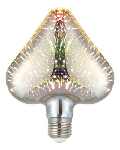 Ampolleta LED 3W 3D RGB Diseño Corazón Decorativo Colores