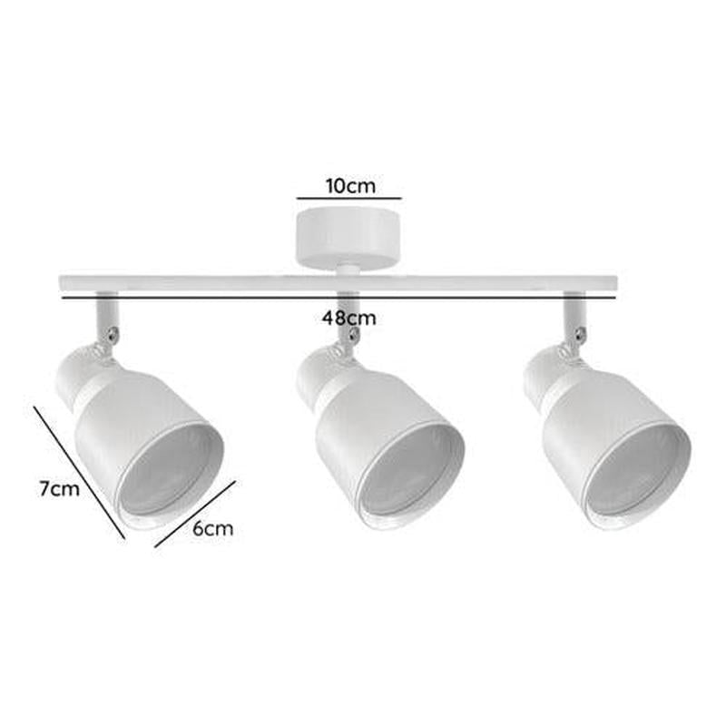 Aplique Foco Porta Ampolleta Gu10 Triple Moderno Dirigible - Deus Group
