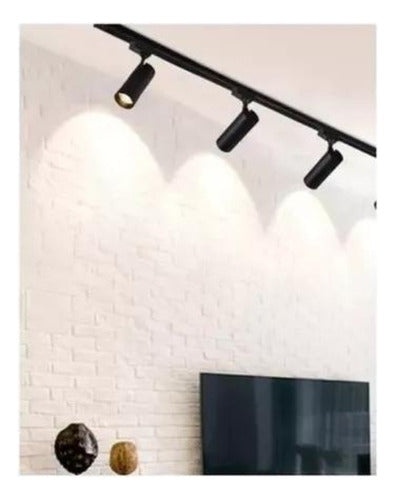 Foco Decorativo Lampara Riel Monofásico Porta Ampolleta 220v