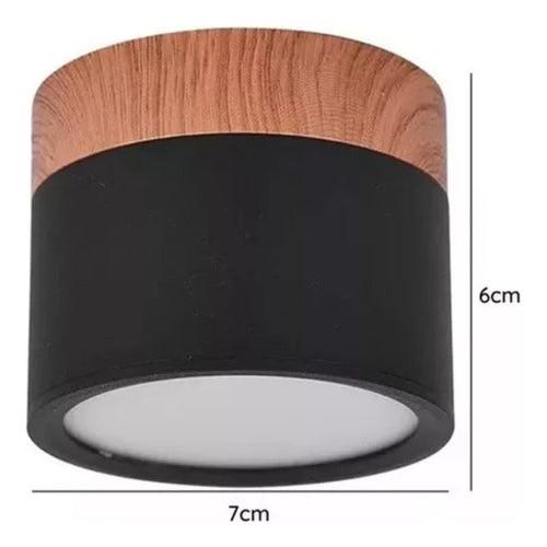 Panel Sobrepuesto Borde Madera Decorativo Led 6w Luz Cálida - Deus Group