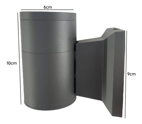 Aplique Led Kapelle Cilindro Ip54 Simple Gu10 Konnergie Deus - Deus Group