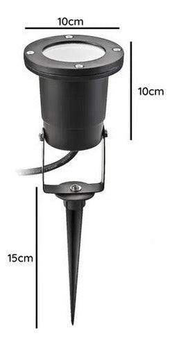 Foco Aplique Luz Estaca Con Ampolleta Gu10 Exterior Jardin