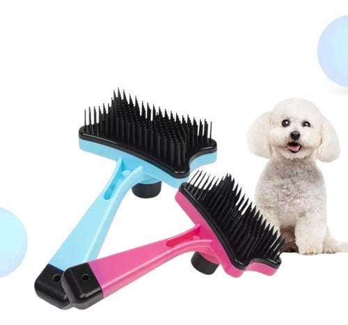 Cepillo De Facil Limpieza Con Boton Extractor Para Mascota Color Según Stock Cerda Plástica - Deus Group
