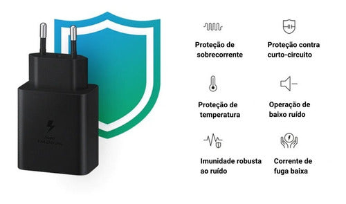 Cargador Genérica 45w Usb-c De Pared Con Cable Carga Super Rápida Negro