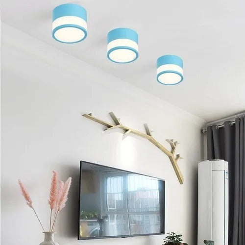 Panel Sobrepuesto Con Vidrio Decorativo Led 7w Luz Fría