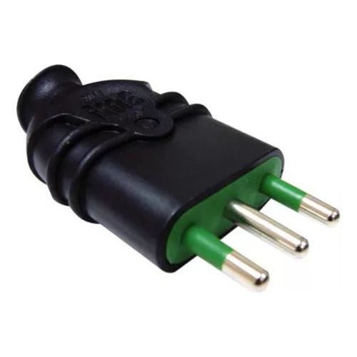 Enchufe Macho Volante 2p / T Pesado 16a 250v Sec Ancho - Deus Group