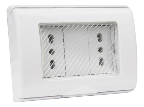 Tomacorriente Embutido Doble 10/16a Exterior Ip55 250v Sec