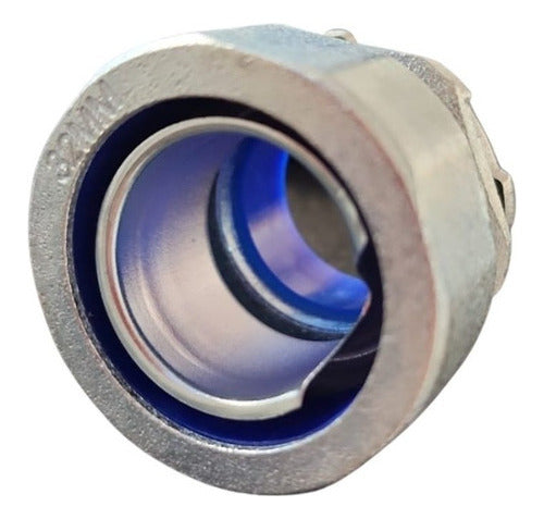 Pack 10 Conector Metálico Recto Para Flexible Metálico 25mm