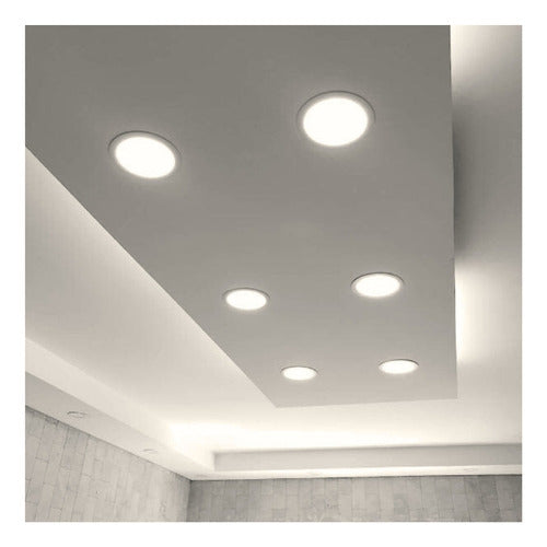 Pack 5 Panel Led Embutido Redondo 24w Luz Calido Neutro Frio