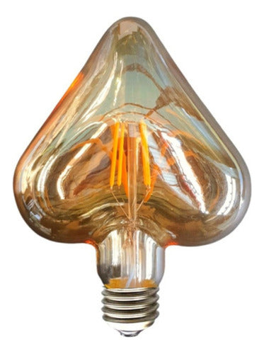 Ampolleta LED Vintage Corazón 4W Ámbar 2700K Luz Cálida