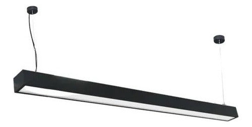 Lampara Led Lineal Colgante Negro 20w Decorativo Empavonado