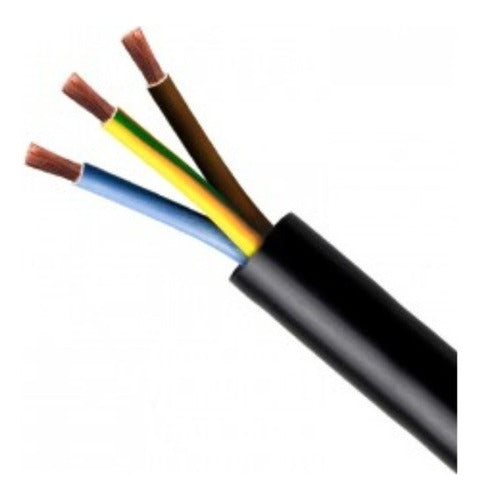 Cordon Negro 3x0.75mm 10 Metros Flexible Certificado Sec