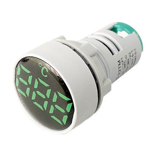 Luz Piloto Verde Led Con Termómetro -25°c A /100°c - Deus Group
