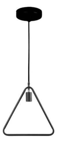 Lampara Colgante De Fierro Triangulo Vintage E27