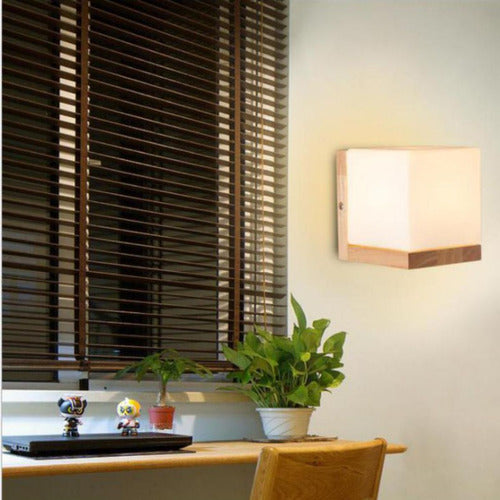 Aplique Cuadrado Porcelana Elegante Porta Ampolleta E27