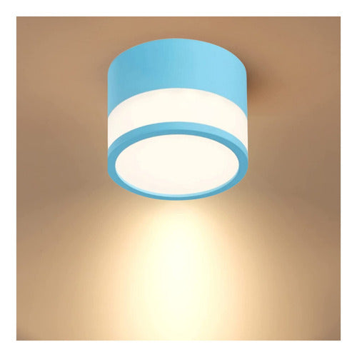 Panel Sobrepuesto Con Vidrio Decorativo Led 7w Luz Cálida