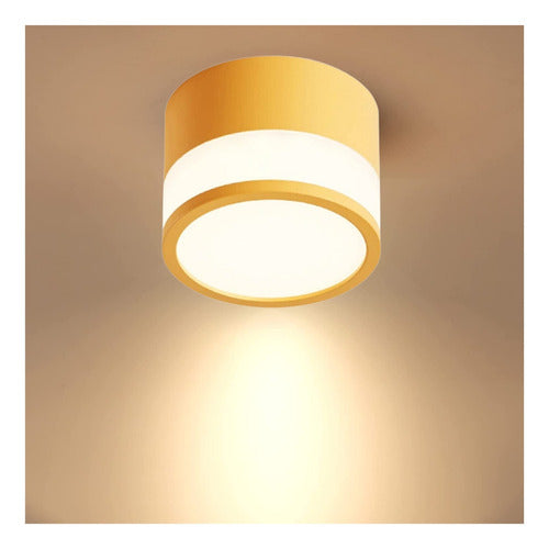 Panel Sobrepuesto Con Vidrio Decorativo Led 7w Luz Cálida