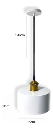 Lampara Techo Canope Blanca Porta Ampolleta E27 Morava