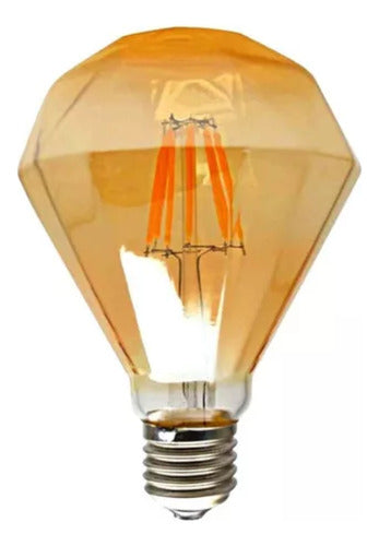 Ampolleta LED Vintage Diamante Retro G95 4W Ámbar 2700K