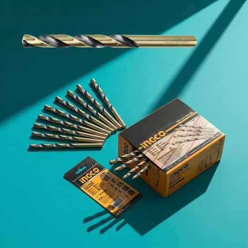 Set Brocas Metal Hss 10 Piezas 4x75mm Ingco Dbt1100403