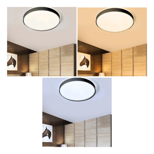 Lámpara Led 96w 50cm Redonda Sobrepuesta Elegante + Control - Deus Group