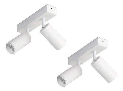 Pack 2 Foco Porta Gu10 Doble Altair Ii Konnergie Deus