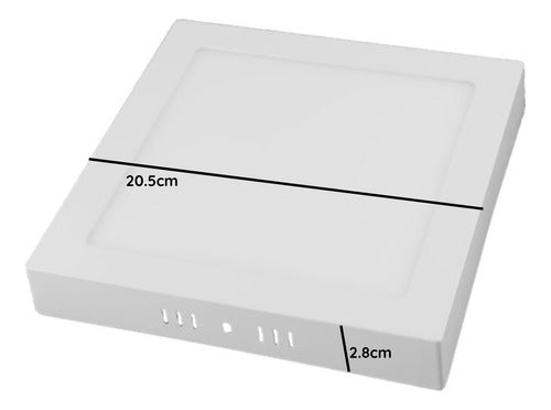 Pack 10 Panel Sobrepuesto Cuadrado 18w Calido Neutro Frio