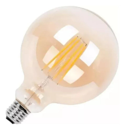 Pack X6 Ampolleta Led G80 Globo Vintage 4w E27 2700k Ámbar
