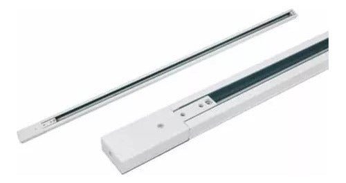 Riel Monofásico Blanco O Negro 220v Aluminio - Deus Group