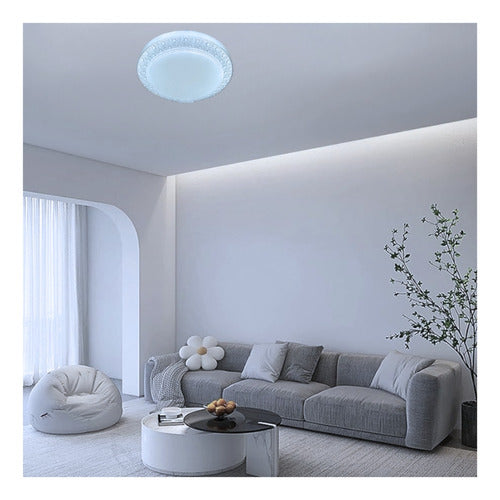 Lámpara Plafón Led 48w 26cm Redondo Sobrepuesto Elegante