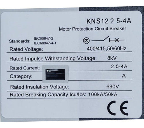 Guardamotor 2,5-4a, 660v Stanford Protector Seguridad