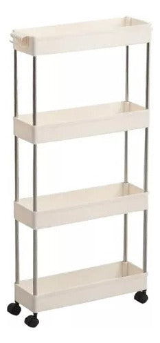 Estante Organizador Baño Cocina Con Ruedas 4 Niveles - Deus Group