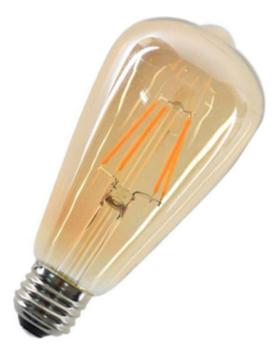 Pack 2 Ampolleta Vintage E27 Led St64 4w Konnergie Deus