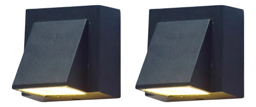 Pack 2 Aplique Led Simple Ip54 3000k Kapelle Konnergie Deus
