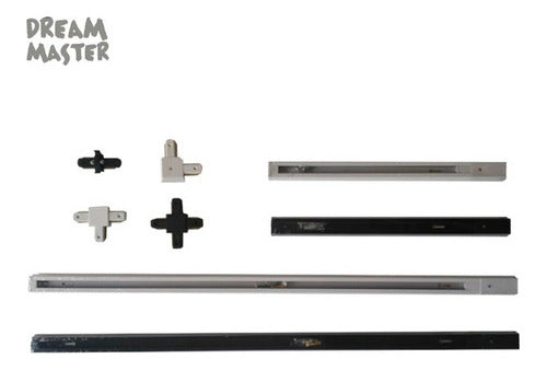 Conector Para Riel Monofásico En X Tipo Cruz 220v 4 Extremos