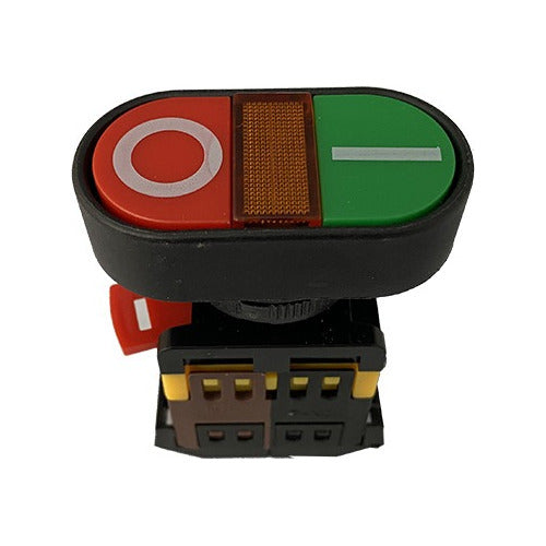 Pulsador Doble Iluminado 22mm Verde/rojo 1no / 1nc - Mi tienda