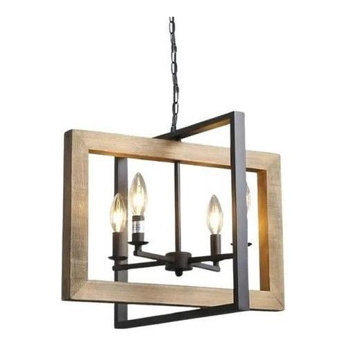 Lampara Colgante Moderna Negra Bronce Con Ampolletas E14 - Deus Group