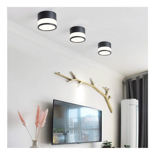 Panel Sobrepuesto Con Vidrio Decorativo Led 7w Luz Cálida