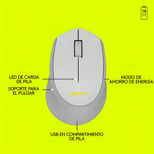 Mouse Inalambrico Logitech M280 Gris