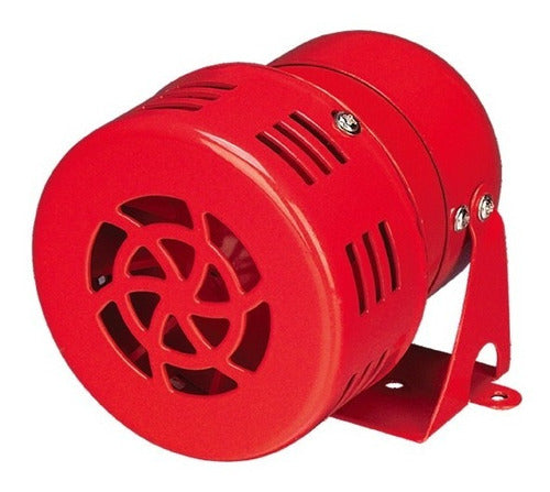 Sirena Metálica Mini Turbina 100db 220v Vdc Alarma Bocina - Deus Group