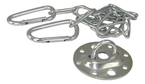 Kit Instalacion Campana Soporte Cadena Piola Seguridad 55cm - Deus Group