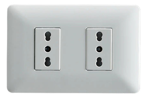 Enchufe Tomacorriente Doble Bipaso 220v Sec - Deus Group