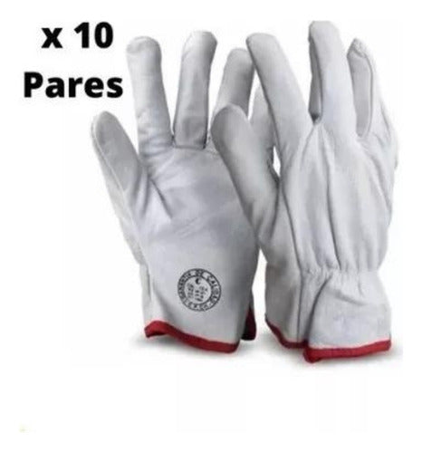 Guantes De Cabritilla Sin Forro Certificado Pack 10 Unidades